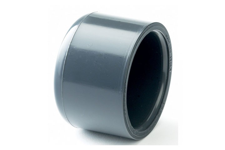 PVC end cap isolated on white background